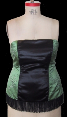 Asian Silk Merry Widow Bustier