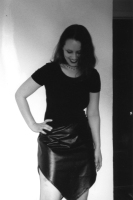 Black PVC Envelope Skirt